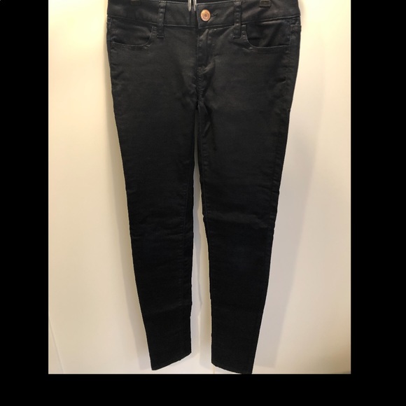 Ladies American Eagle SATEEN Jeggings Indigo - Picture 3 of 8